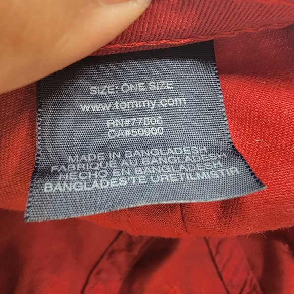 Tommy Hilfiger Embroidered Ardin Hat Cap Red Casual Adjustable Lightweight - Picture 9 of 11